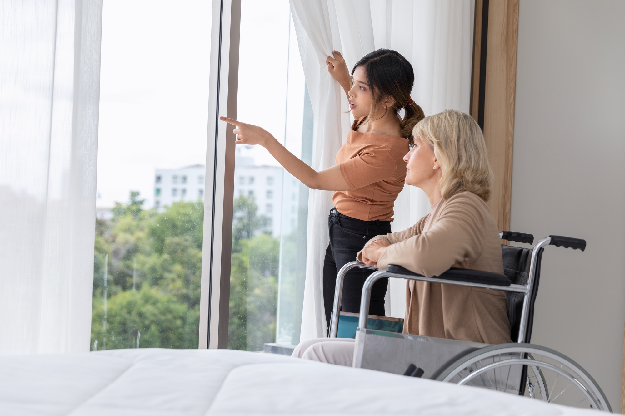 elderly caregiver concept.